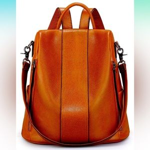 SOFT LEATHER BACKPACK SHOULDER BAG